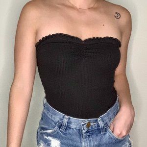 Black Urban Outfitters strapless bodysuit XS